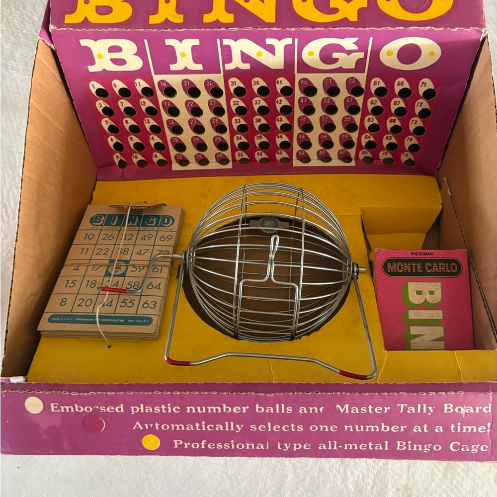 Metal Bingo Ball Cage with Crank Handle - Silver monte Carla bingo set - Picture 6 of 6